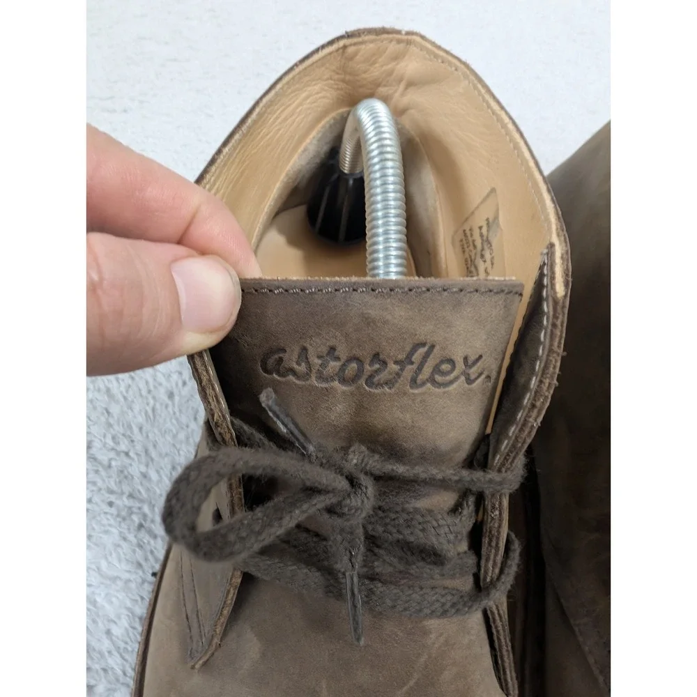 Astorflex Chukka Boots Brown Mens 44 10.5 Made In Italy prodotto srl Vera Pelle‎